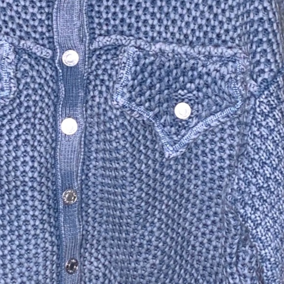 Anthropologie Pilcro And The Letterpress Seed Stitch Knit Shacket - Picture 5 of 16